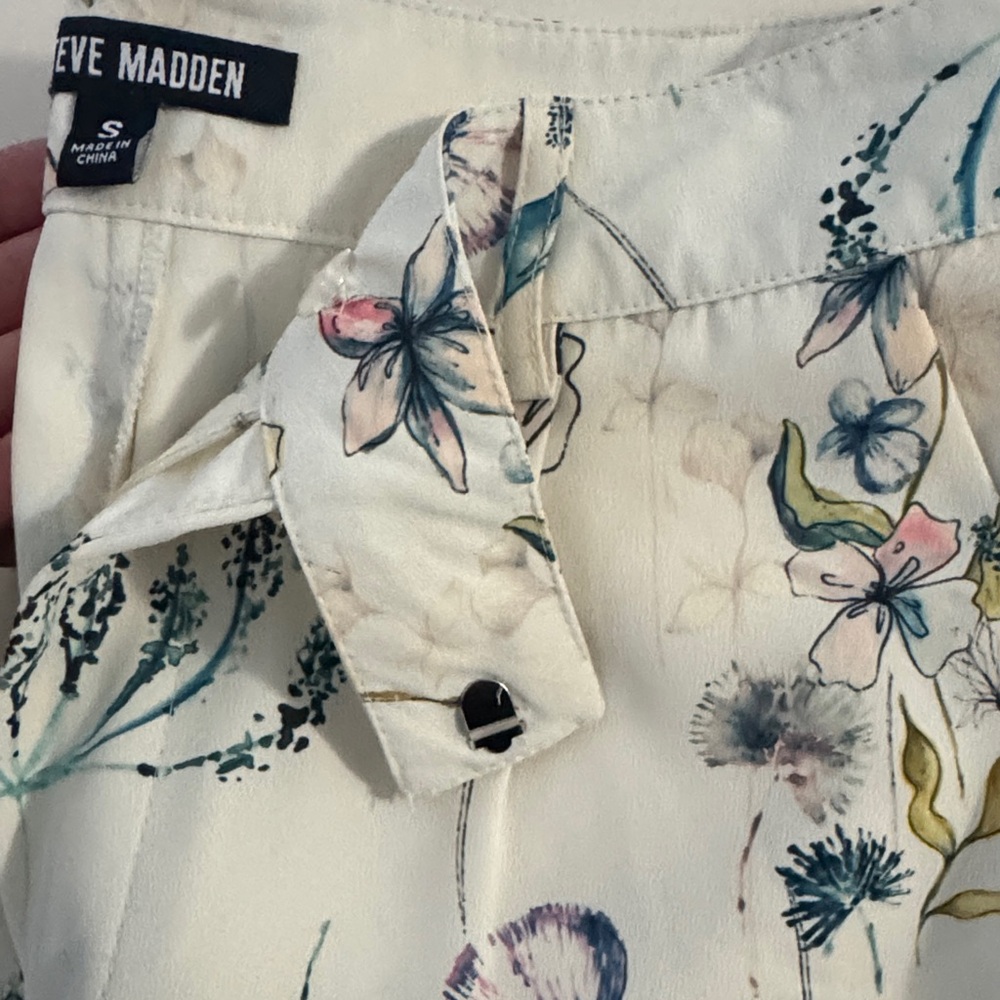Steve Madden Cream Floral Pants